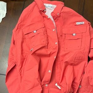 Columbia Vibrant Red Outdoor Shirt